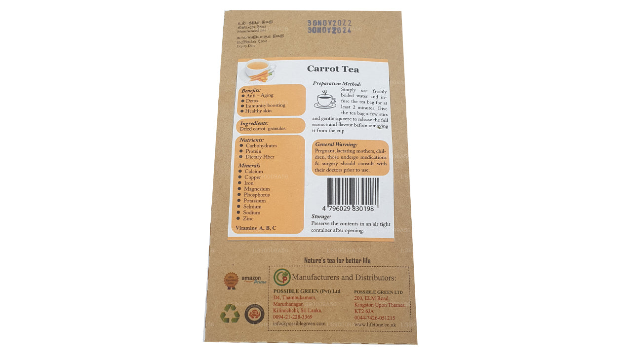 Lifetone Carrot Tea (40g) 20 Tea Bags